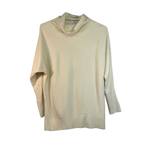 Nordstrom Collection Cream Cashmere Cowl Neck Sweater Women's M - Picture 1 of 5